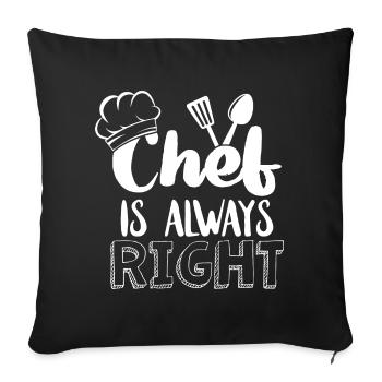Chef Chef Chefs Kitchen Funny saying - Sofa pillowcase 17,3'' x 17,3'' (45 x 45 cm) - black - Front