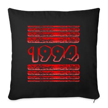 Année en rouge pour 1994 - Housse de coussin décorative 45 x 45 cm - noir - Devant