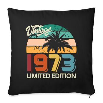 Millésime 1973 Palmiers Edition Limitée - Housse de coussin décorative 45 x 45 cm - noir - Devant