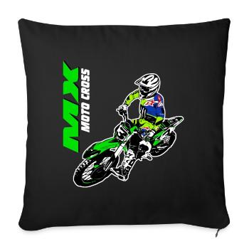 Supercross - Moto Cross - Motocross - Sofa pillowcase 17,3'' x 17,3'' (45 x 45 cm) - black - Front