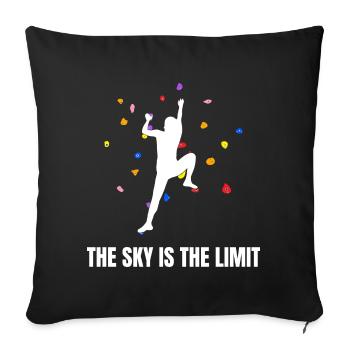 The Sky Is The Limit Boulderers and Rock Climbers - Sofa pillowcase 17,3'' x 17,3'' (45 x 45 cm) - black - Front