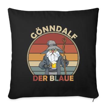 Gönndalf der Blaue - Bier Party - Sofakissenbezug 45 x 45 cm - Schwarz - Vorne