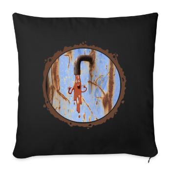 Slime monster with a rusty edge - Sofa pillowcase 17,3'' x 17,3'' (45 x 45 cm) - black - Front
