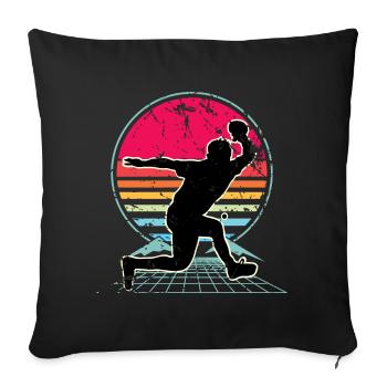 Table tennis - Sofa pillowcase 17,3'' x 17,3'' (45 x 45 cm) - black - Front
