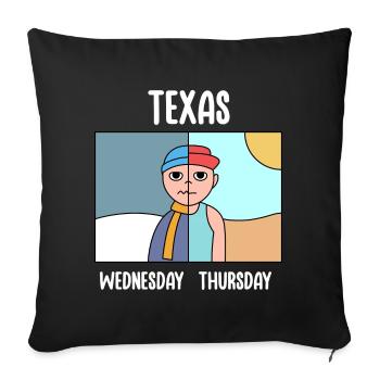 La météo texane change le design pour la fierté - Housse de coussin décorative 45 x 45 cm - noir - Devant