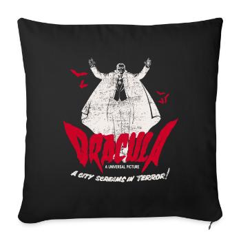 Universal Monsters Dracula Writing Red - Sofa pillowcase 17,3'' x 17,3'' (45 x 45 cm) - black - Front