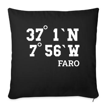 Faro Algarve Portugal Holiday Idea - Sofa pillowcase 17,3'' x 17,3'' (45 x 45 cm) - black - Front