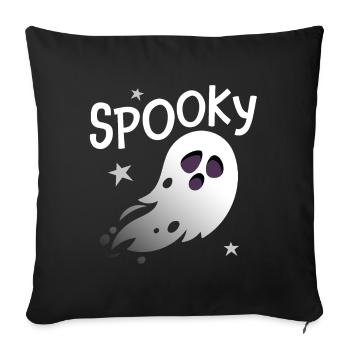 Fantôme effrayant Halloween - Housse de coussin décorative 45 x 45 cm - noir - Devant