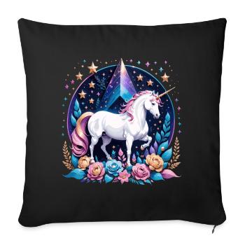 Unicorn - Sofa pillowcase 17,3'' x 17,3'' (45 x 45 cm) - black - Front