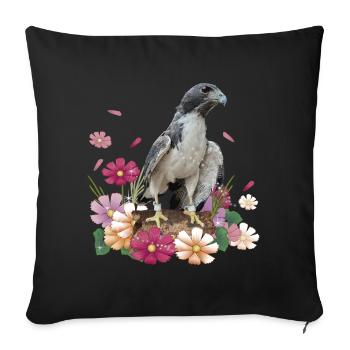 Faucon - Housse de coussin décorative 45 x 45 cm - noir - Devant