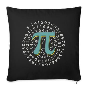Pi Day - Bonne journée Pi - Housse de coussin décorative 45 x 45 cm - noir - Devant