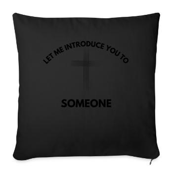 Christian Priest Jesus God Introduce You To Jesus - Sofa pillowcase 17,3'' x 17,3'' (45 x 45 cm) - black - Front