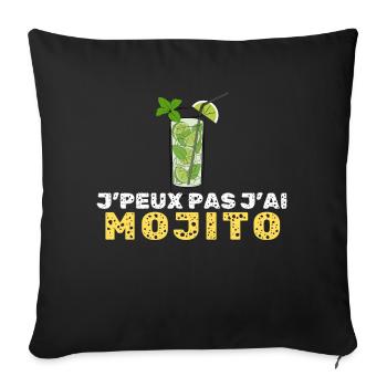 Je peux pas mojito - Housse de coussin décorative 45 x 45 cm - noir - Devant