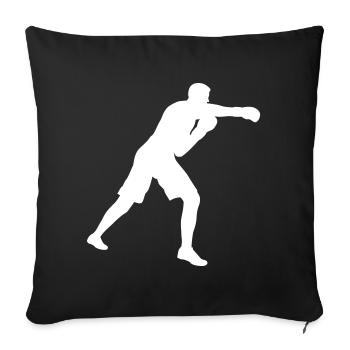 Boxen Design Geschenkidee Boxer - Sofakissenbezug 45 x 45 cm - Schwarz - Vorne