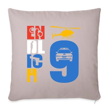 Enfin 9 policiers - Housse de coussin décorative 45 x 45 cm - taupe clair - Devant