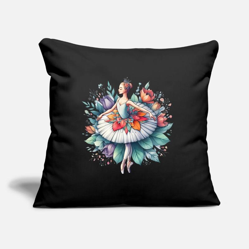 Ballet dancer with tutu Sofa pillowcase 17,3'' x 17,3'' (45 x 45 cm)
