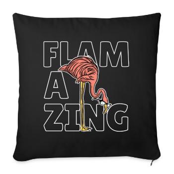 Flamazing - Cadeau parfait pour les amoureux des animaux - Housse de coussin décorative 45 x 45 cm - noir - Devant
