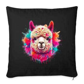 Alpaca - Sofa pillowcase 17,3'' x 17,3'' (45 x 45 cm) - black - Front