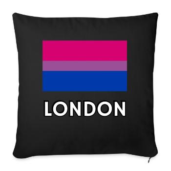 Bi Pride Flagge London - Sofakissenbezug 45 x 45 cm - Schwarz - Vorne