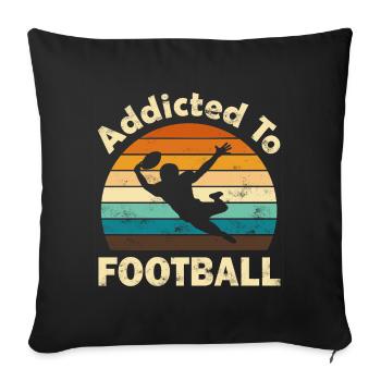 American football - Sofa pillowcase 17,3'' x 17,3'' (45 x 45 cm) - black - Front