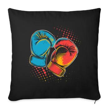 Boxing Gloves Graphic - Sofa pillowcase 17,3'' x 17,3'' (45 x 45 cm) - black - Front