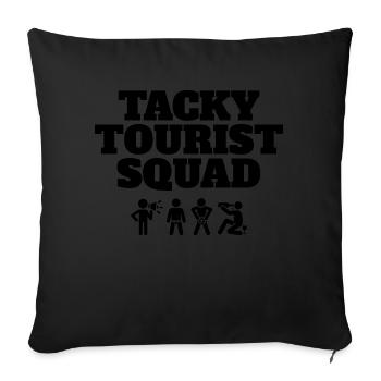 Tourist Squad Picture Photographer Vacation - Sofakissenbezug 45 x 45 cm - Schwarz - Vorne