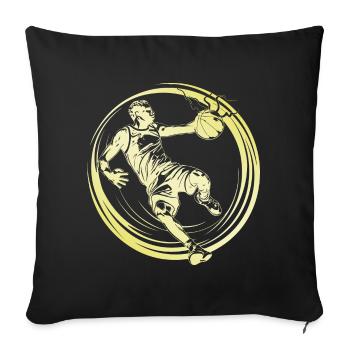 Basketball Player Basketball Player Man - Sofa pillowcase 17,3'' x 17,3'' (45 x 45 cm) - black - Front
