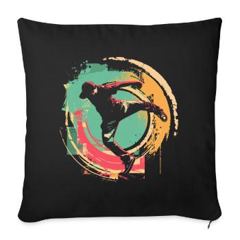 B-Boy à l’ancienne - Housse de coussin décorative 45 x 45 cm - noir - Devant