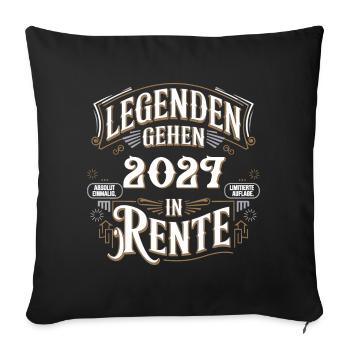 Legends to retire in 2027 Absolutely unique - Sofa pillowcase 17,3'' x 17,3'' (45 x 45 cm) - black - Front