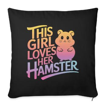 Hamster - Sofakissenbezug 45 x 45 cm - Schwarz - Vorne