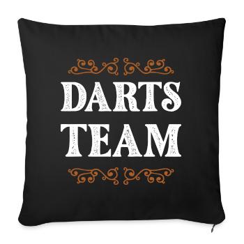Équipe de fléchettes - Housse de coussin décorative 45 x 45 cm - noir - Devant