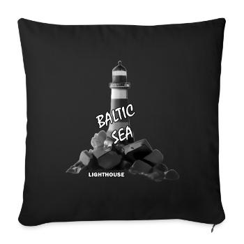 Phare - Housse de coussin décorative 45 x 45 cm - noir - Devant
