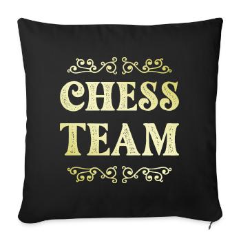 Chess Team - Sofa pillowcase 17,3'' x 17,3'' (45 x 45 cm) - black - Front