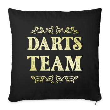 Équipe de fléchettes - Housse de coussin décorative 45 x 45 cm - noir - Devant