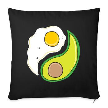 Keto Diet - Sofa pillowcase 17,3'' x 17,3'' (45 x 45 cm) - black - Front