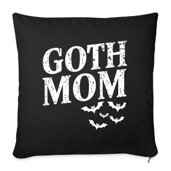 Maman gothique ! Alt Esthétique Goth Maman Emo - Housse de coussin décorative 45 x 45 cm - noir - Devant