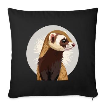 Mascotte de Candace sous une forme amusante - Housse de coussin décorative 45 x 45 cm - noir - Devant