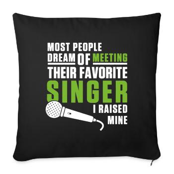 Singer Parent - Sofa pillowcase 17,3'' x 17,3'' (45 x 45 cm) - black - Front
