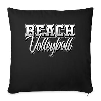 Beach-volley - Housse de coussin décorative 45 x 45 cm - noir - Devant