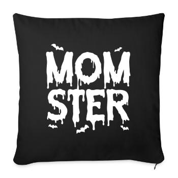 maman - Housse de coussin décorative 45 x 45 cm - noir - Devant