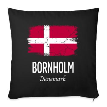 Bornholm - Housse de coussin décorative 45 x 45 cm - noir - Devant