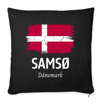 Samso - Housse de coussin décorative 45 x 45 cm - noir - Devant