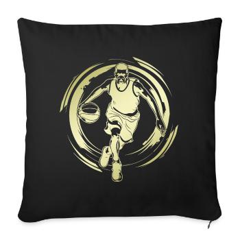 Basketball Player Basketball Player Silhouette - Sofa pillowcase 17,3'' x 17,3'' (45 x 45 cm) - black - Front