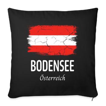 Lake Constance - Sofa pillowcase 17,3'' x 17,3'' (45 x 45 cm) - black - Front