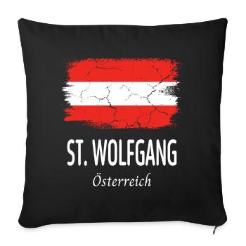 Saint-Wolfgang - Housse de coussin décorative 45 x 45 cm - noir - Devant