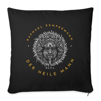 Raphael Kempermann "The Healed Man" - Sofa pillowcase 17,3'' x 17,3'' (45 x 45 cm) - black - Front
