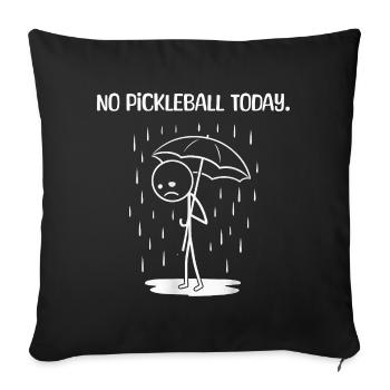 Funny today unfortunately no PUCK ball - Sofa pillowcase 17,3'' x 17,3'' (45 x 45 cm) - black - Front
