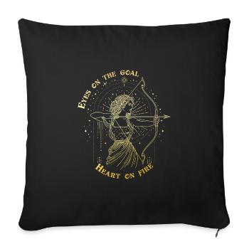 Sagittaire Zodiac Archer Signe Astrologique Cadeau - Housse de coussin décorative 45 x 45 cm - noir - Devant