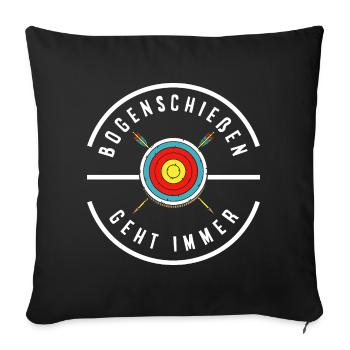 I go archery - Sofa pillowcase 17,3'' x 17,3'' (45 x 45 cm) - black - Front