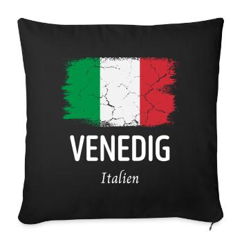 Venice - Sofa pillowcase 17,3'' x 17,3'' (45 x 45 cm) - black - Front